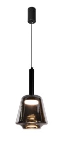 BUENO lampa wisząca czarny 1x9W GX53 klosz bezbarwny+dymiony