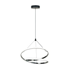 LOCO lampa wisząca czarny+chromowy 30W LED 3000, 4000, 6000K osłonka biała