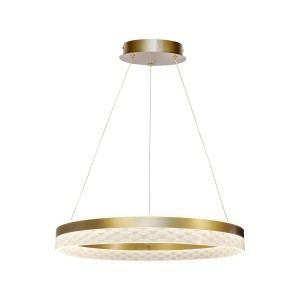 GLORIS lampa wisząca kawowy 36W LED 3000, 4500, 6500K kryształki bezbarwne