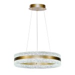 CASTILLO 60 lampa wisząca złoty 35W LED 3000, 4500, 6500K kryształki bezbarwne