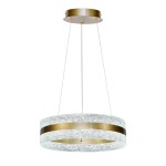 CASTILLO 40 lampa wisząca złoty 24W LED 3000, 4500, 6500K kryształki bezbarwne