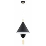 LAMPA WISZĄCA ALFA LANTOI CZARNA & ZŁOTA 2xE14 & 1xGU10 /  62653