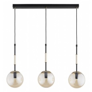 LAMPA WISZĄCA ALFA VERONE CZARNA & ZŁOTA 3xE14 /  62648