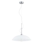 LAMPA WISZĄCA ALFA TUEN SREBRNA & BIAŁA 1xE27 /  61576