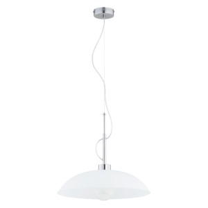 LAMPA WISZĄCA ALFA TUEN SREBRNA & BIAŁA 1xE27 /  61576