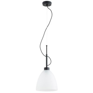 LAMPA WISZĄCA ALFA GEMY CZARNA & BIAŁA 1xE27 /  61570
