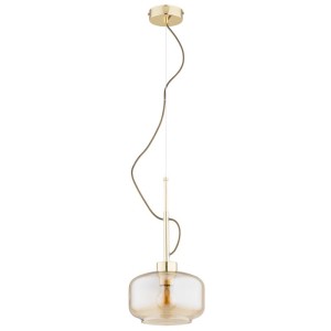 LAMPA WISZĄCA ALFA GAMA ZŁOTA 1xE27 /  61568