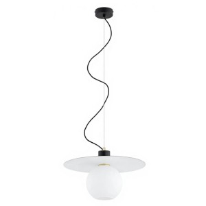 LAMPA WISZĄCA ALFA RISHA CZARNA & BIAŁA & ZŁOTA 1xE14 /  61550