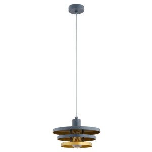LAMPA WISZĄCA ALFA ALANA SZARA & ZŁOTA 1xE27 / 61650