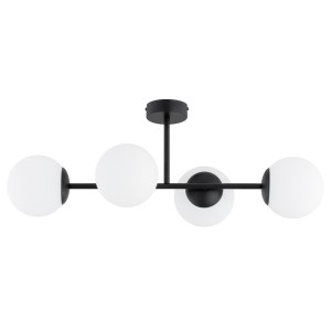 LAMPA SUFITOWA ALFA GLORENA CZARNA & BIAŁA 4xE14 / 63430