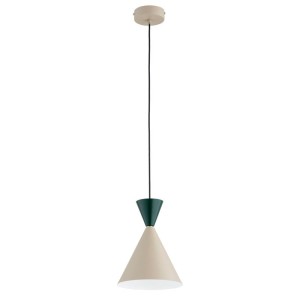 LAMPA WISZĄCA ALFA ENTORI BEŻOWA & ZIELONA 1xE27 / 61600