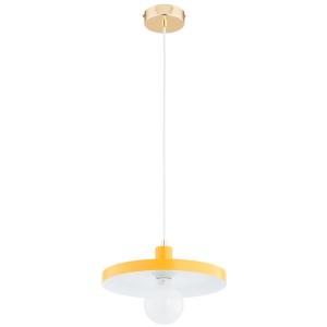 LAMPA WISZĄCA ALFA LITO ŻÓŁTA & ZŁOTA 1xE27 / 61609