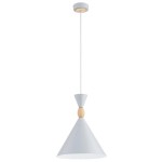 LAMPA WISZĄCA ALFA FERYT SZARA & DREWNIANA 1xE27 / 61597