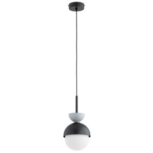 LAMPA WISZĄCA ALFA SATORI CZARNA & SZARA 1xE14 / 61649