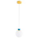 LAMPA WISZĄCA ALFA HITOMI ŻÓŁTA & NIEBIESKA 1xE14 / 61642