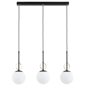 LAMPA WISZĄCA ALFA DORENA CZARNA & BIAŁA & ZŁOTA 3xE14 / 62640