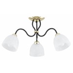 LAMPA SUFITOWA ALFA ARIEL CZARNA & ZŁOTA & BIAŁA 3xE27 | 62638