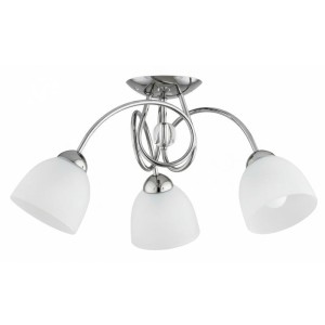 LAMPA SUFITOWA ALFA SELENE SREBRNA & BIAŁA 3xE27 / 62636