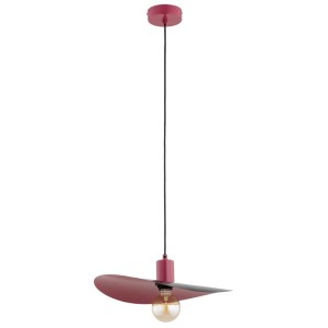 LAMPA WISZĄCA ALFA SAVANA OVAL BORDOWA & CZARNA 1xE27 / 61626