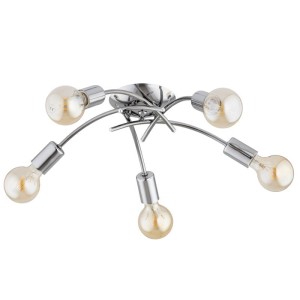 LAMPA SUFITOWA ALFA TORIZO SREBRNA 5xE27 / 63427