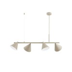 LAMPA WISZĄCA ALFA ZELTA MIDI BEŻOWA 4xE27 /  63420