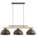 LAMPA WISZĄCA ALFA VERTA MET DREWNIANA 3xE27 /  62625