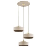 LAMPA WISZĄCA ALFA SELIA BEŻOWA PLAFON 3xE27  / 62622