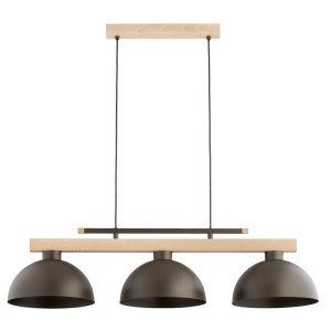 LAMPA WISZĄCA ALFA VERTA DREWNIANA 3xE27  / 62619