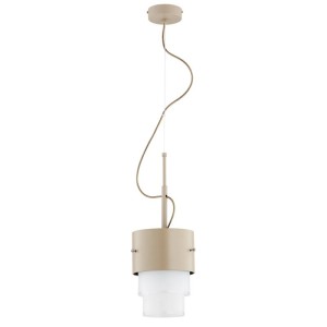 LAMPA WISZĄCA ALFA TRI-STAR BEŻOWA BIAŁA 1xE27  / 61583