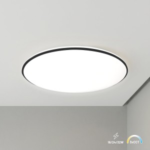 Plafon Hugo 16-24-32W 3CCT IP54 Czarny