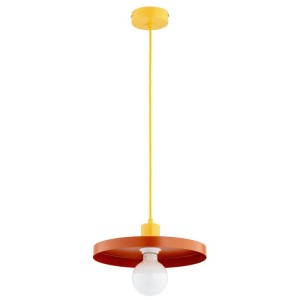 LAMPA WISZĄCA ALFA LITO POMARAŃCZOWY & ŻÓŁTY 1xE27 / 61609