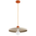 LAMPA WISZĄCA ALFA ETERI BEŻOWA & POMARAŃCZOWA 1xE27 / 61532