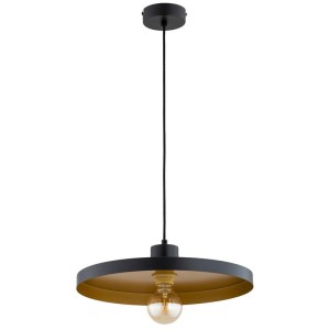 LAMPA WISZĄCA ALFA ETERI CZARNA & ZŁOTA 1xE27  / 61528