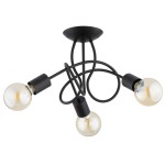 LAMPA SUFITOWA ALFA HOSSA CZARNA 3xE27 /  62603