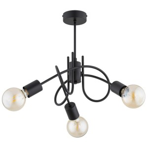 LAMPA SUFITOWA ALFA MIKA CZARNA 3xE27 /  62600