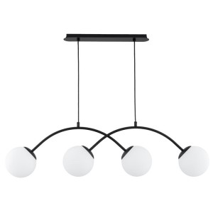 LAMPA WISZĄCA ALFA BESTER MIX CZARNA & BIAŁA 4xE14 / 63403