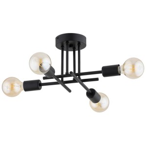LAMPA SUFITOWA ALFA DAKAR CZARNA 4xE27 / 63395