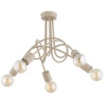 LAMPA SUFITOWA ALFA TANGO BEŻOWA 5xE27 / 63399