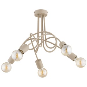 LAMPA SUFITOWA ALFA TANGO BEŻOWA 5xE27 / 63399