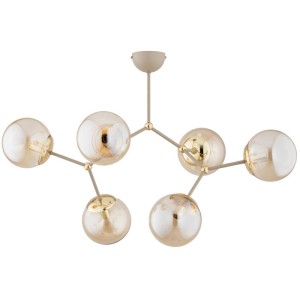 LAMPA SUFITOWA ALFA GOLEM BEŻ 6xE14 / 63394