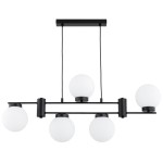 LAMPA WISZĄCA ALFA CAMINO PRO CZARNA & BIAŁA 5xE14 / 63377