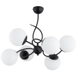 LAMPA SUFITOWA ALFA TORNADO CZARNA & BIAŁA 6xE14 / 63379