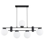 LAMPA WISZĄCA ALFA CAMINO CZARNA & BIAŁA 5xE14 / 63376