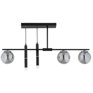 LAMPA SUFITOWA ALFA FILIS CZARNA & CHROM 2xE14 & 2xG9 / 63375