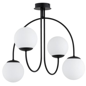 LAMPA SUFITOWA ALFA TERSO CZARNA & BIAŁA 4xE14 / 63373