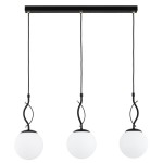 LAMPA WISZĄCA ALFA PANDA CZARNA & BIAŁA & ZŁOTA 3xE14 / 62581