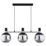 LAMPA WISZĄCA ALFA KATEL CZARNA & CHROM 3xE27 / 62580
