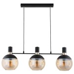 LAMPA WISZĄCA ALFA KATEL CZARNA & ZŁOTA 3xE27 / 62579