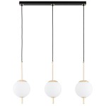 LAMPA WISZĄCA ALFA DIORA ZŁOTA & CZARNA & BIAŁA 3xE14 / 62575