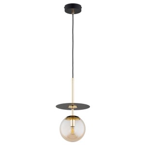 LAMPA WISZĄCA ALFA QEENCY CZARNA & ZŁOTA 1xE14 / 61495